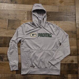 NFL Green Bay Packers Combine Authentic Hoodie Mens Medium Gray Pullover New Era